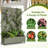 6 ft. H x 4 ft. W Metal Planter Box privacy screen Garden Bed with Trellis and Wheels - Gray-478159945-478159937