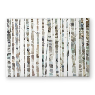 Watercolor Birch Tree Forest Door Mat - Best Seller for Home Decor