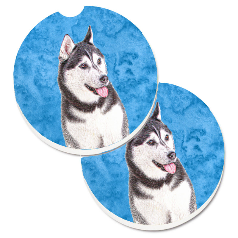 Sous-verre barbu collie voiture, Malamute d’Alaska