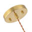 Vintage Large Single Light Dome-Shaped Striped Glass Pendant Light    -105813329