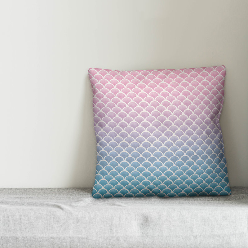  Mermaid Scales Throw Pillow