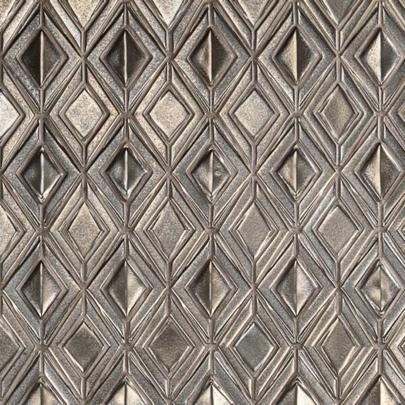 Nabi Jewel 11x15 Diamond 3D Crackled Glossy Glass Mosaic Tile, Metallic Copper Brown