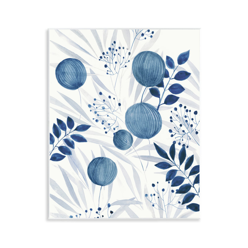 Art mural, motif de feuilles fraîches, design par Hannah Dawson
