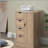 Bathroom Floor Storage Cabinet with 4 Drawers and Door