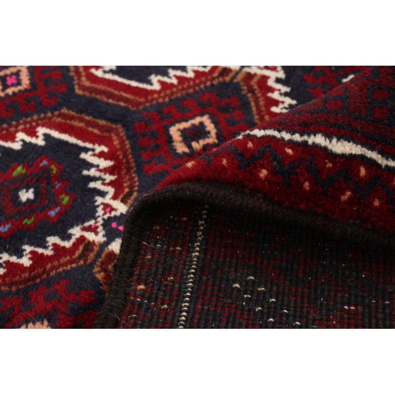 Tapis décoratif en laine noué à la main de conception unique 3 pi 1 po x 6 pi 3 po New Age