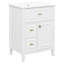 Meuble-lavabo 24 po avec lavabo, meuble-lavabo avec un tiroir rabattable et deux tiroirs, tablette réglable-683962926