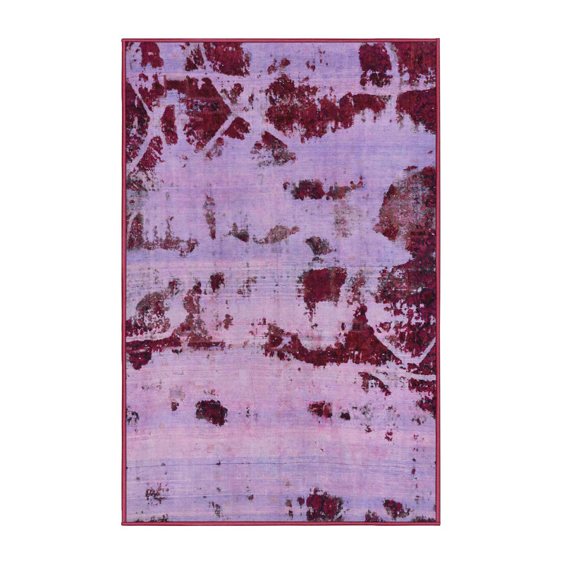 Tapis décoratif multicolore à motif abstrait, Rectangle 4 pi x 6 pi