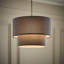 Talar 20cm H Linen Blend Drum Lamp Shade ( Slip-On )-1991690336