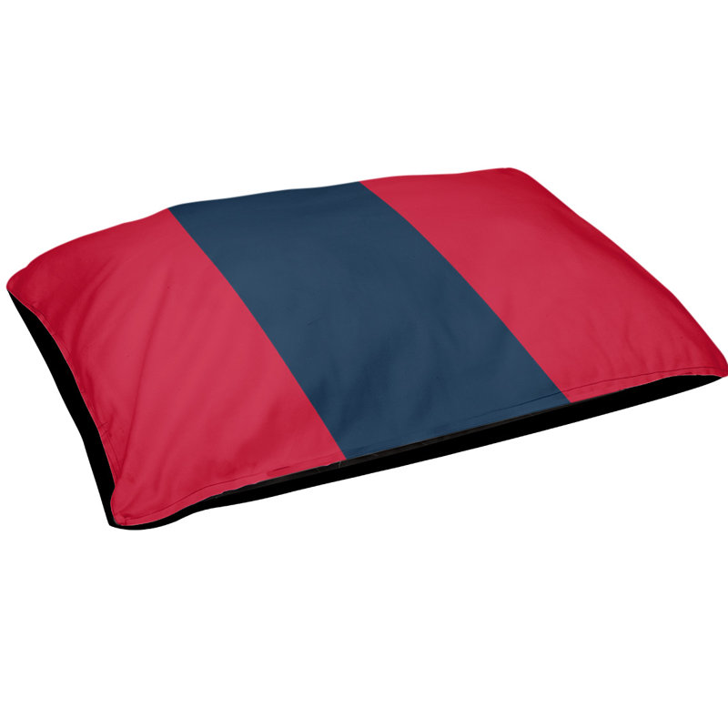 Coussin New York Bronx, Grand (l 50 po x P 40 po x H 7 po), Rouge/bleu