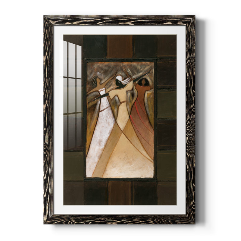Divine Grace I - peinture encadrée, H 44 po x l 31 po x P 1 po, Papier encadré noir