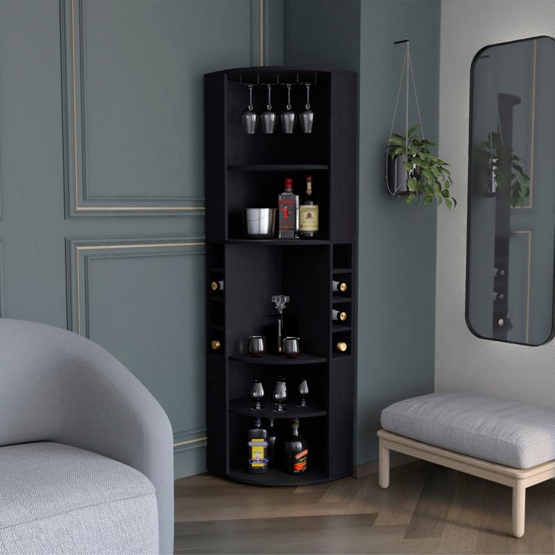 Armoire de bar Oban, Noir