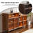 47.24"Brown Solid Wood Elm Cabinet-81925561