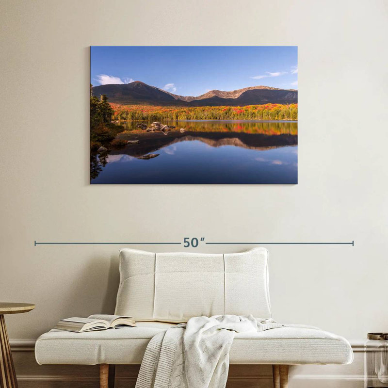 Alvord Millinocket, lac et montagnes, H 26 po x l 39 po