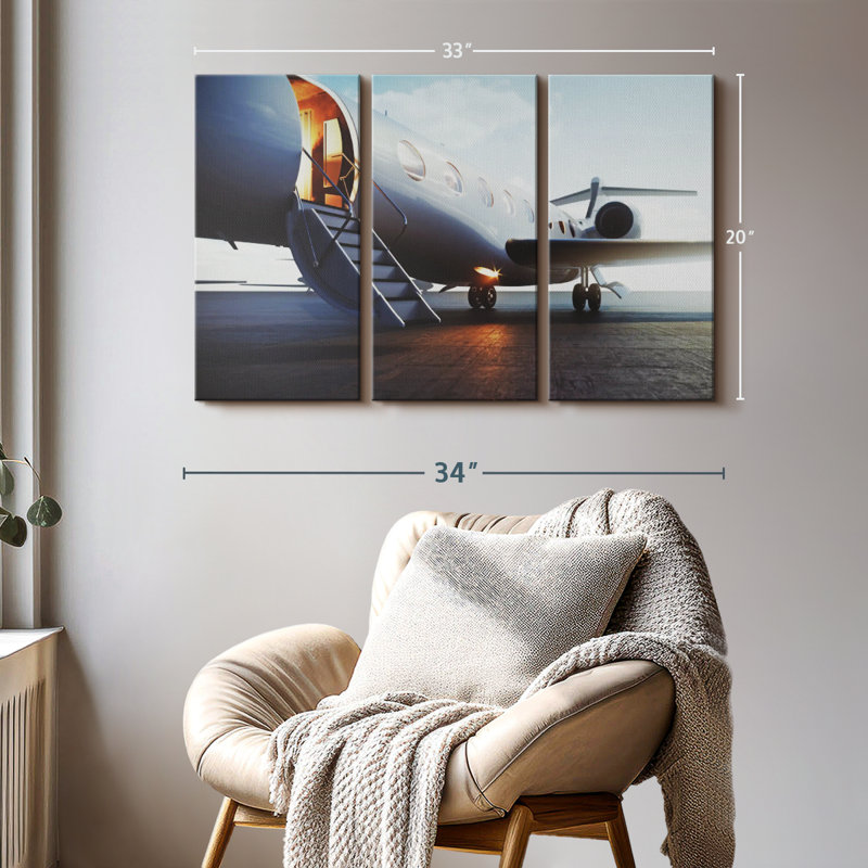 Impression sur toile Luxury Luxury Plane, H 20 po x l 33 po x P 1,25 po