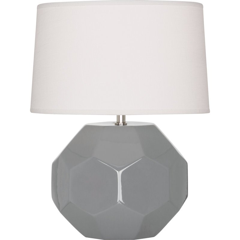 Franklin Table Lamp, Smokey Taupe, 16.5" H x 12.5" W x 12.5" D