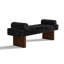 Banc rembourré en chenille l 60 po-1018967220
