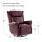 Hayliee Traditional Waxed Genuine Leather Manual Swivel Glider Recliner with Nailheads-397259486