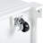 K&K Fluted Kitchen Island With Trash Can Storage Cabinet, Power Outlet, Internal Storage Rack, Rolling Kitchen Islands On 5 Wheels With 3 Drawer, 3 Open Side Racks For 10 Gallon Garbage Bin, White-2015713067