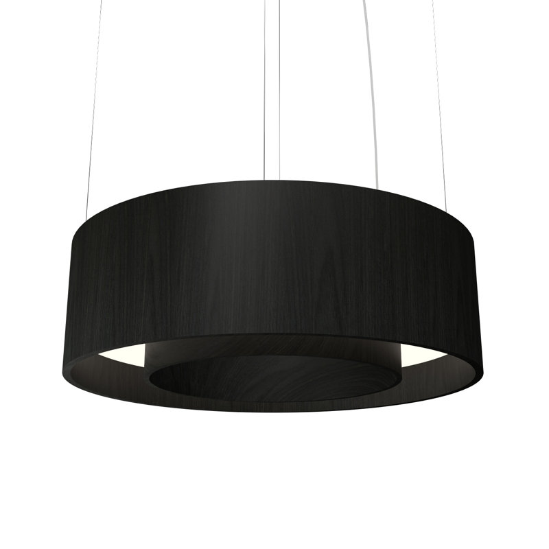 Cilíndrico 1 - Light LED Chandelier, Charcoal, 10.17" H x 31.5" W x 31.5" D