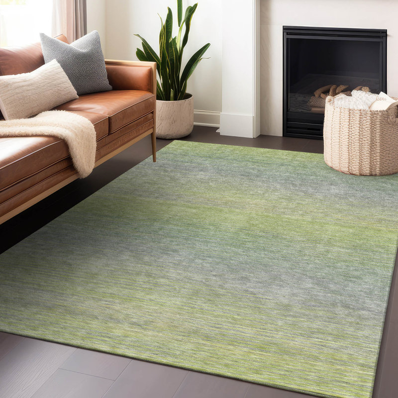 Tapis intérieur / extérieur vert Tanoura, 3 pi x 5 pi
