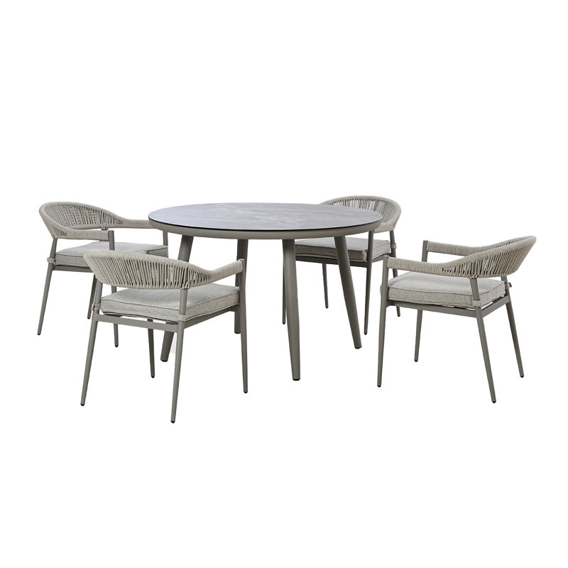 Anduin 4 - Person Patio Dining Set with Round Table