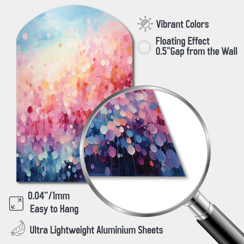 Coffeng - Art mural abstrait en métal avec paysages abstraits asymétriques, H 34 po x l 25 po