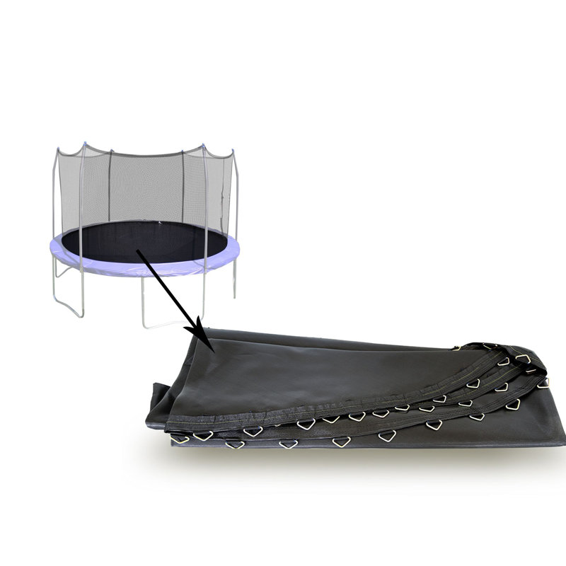 Skywalker 12' Black UV-Resistant Trampoline Jump Mat with V-Rings