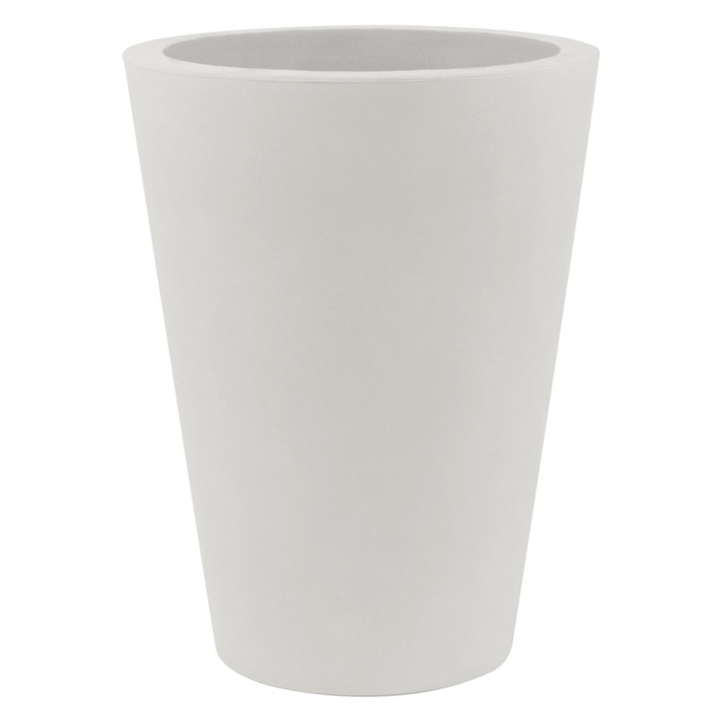 Pot à fleurs en résine Cone, H 39,25 po x l 19,75 po x P 19,75 po, Glace