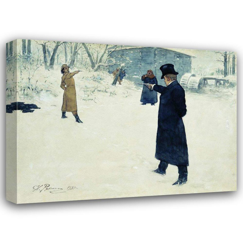 Duel entre Onéguine et Lentille, H 18 po x l 24 po