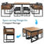 Ensemble repas d'extérieur 9 pièces avec plateau en bois d'acacia et coussins et repose-pieds amovibles-959140824
