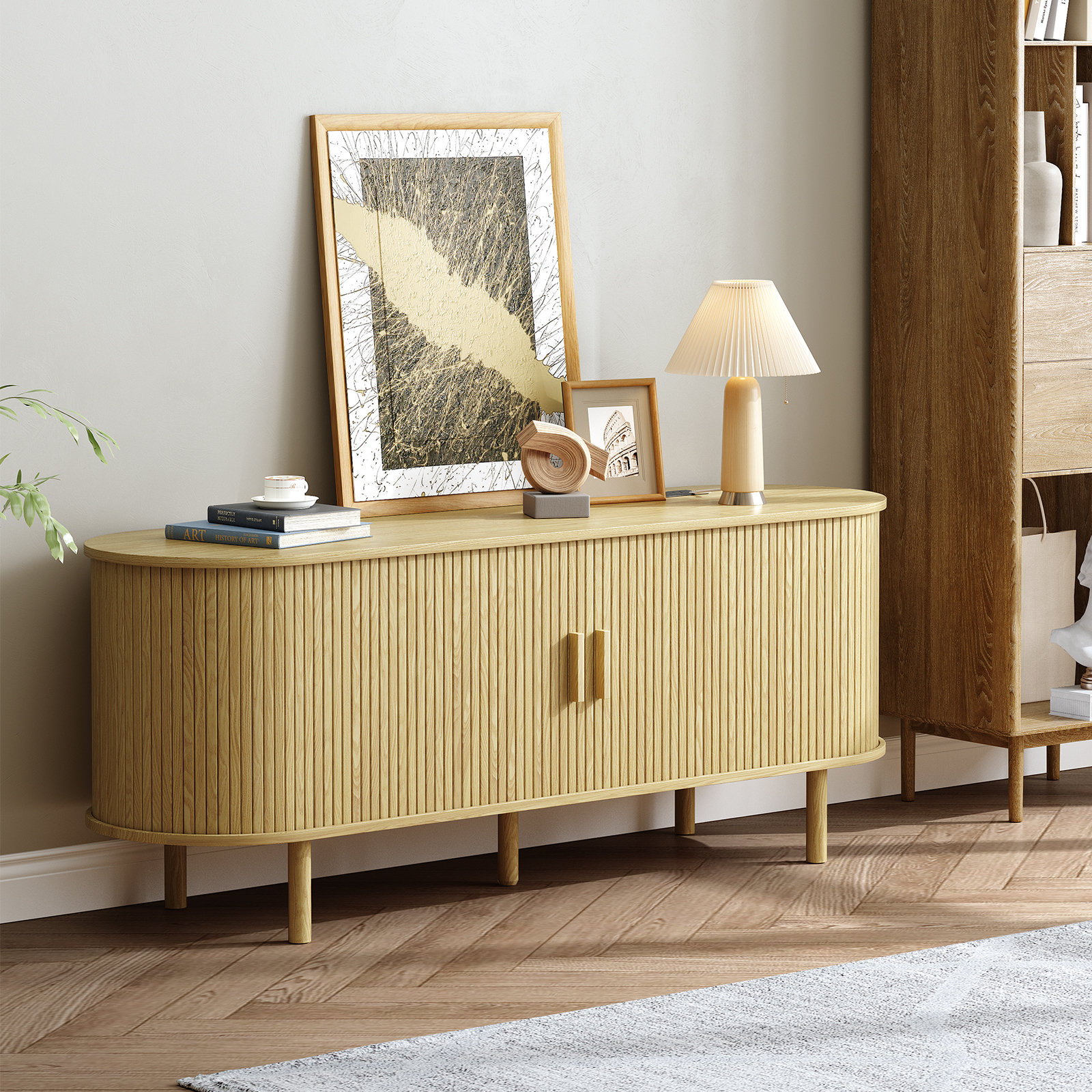 Ebern Designs TV Stand for 55-80" TVs with Storage