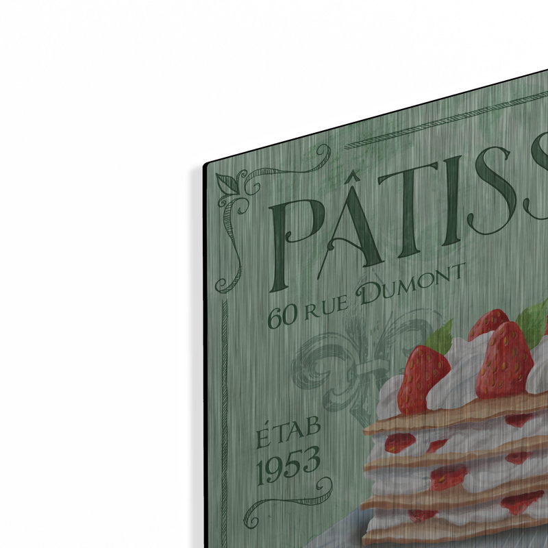  «Patisserie 5» par Fiona Stokes-Gilbert, art mural en métal, 24 po x 24 po, H 24 po x l 24 po