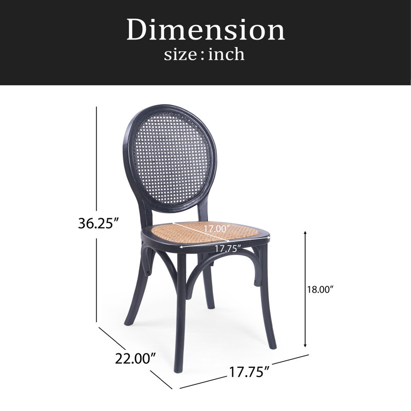 Chaise de salle à manger, Noir mat
