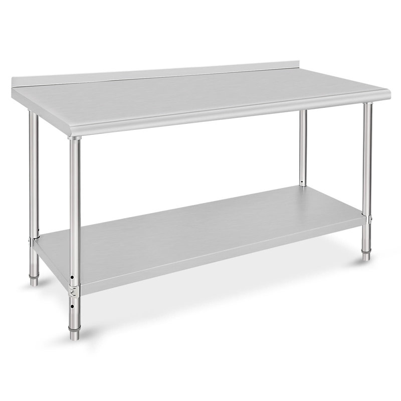 Stainless Steel Table Commercial Work Table,NSF Three Layer Workbench Heavy Duty Prep Worktable