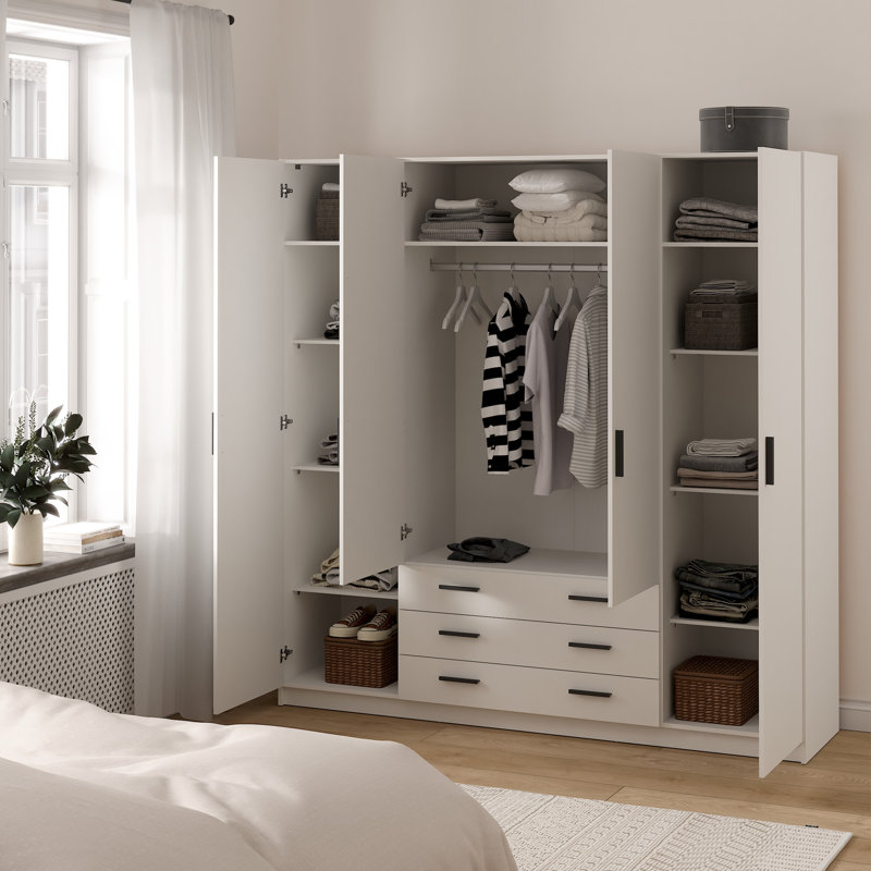 Sprint Manufactured Wood Wardrobe, White