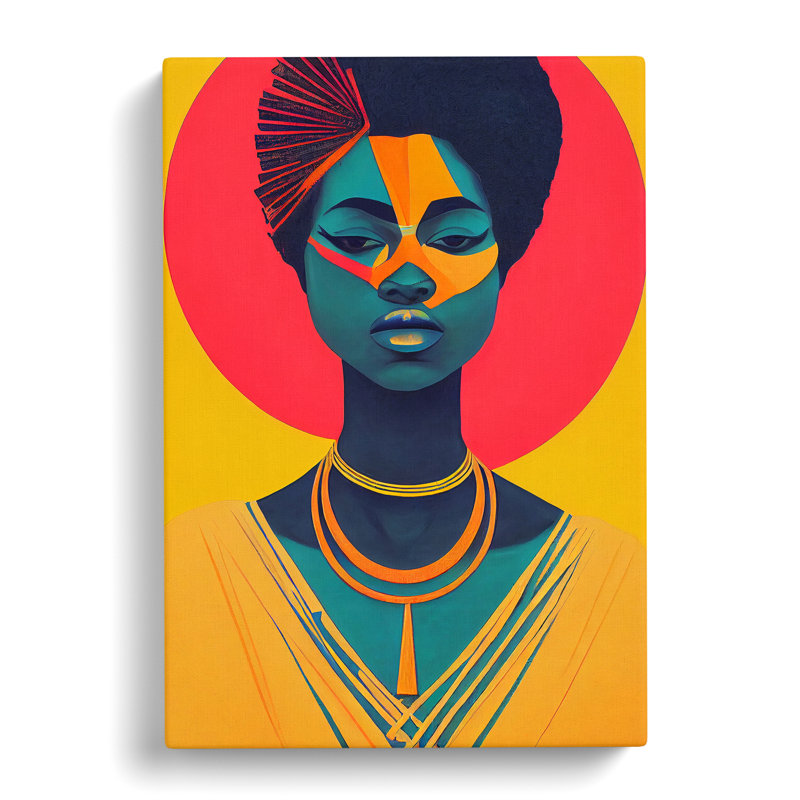 Bold Woman Abstract - Wall Art, Wrapped Canvas, 50cm H x 35cm W x 3cm D, No Matte