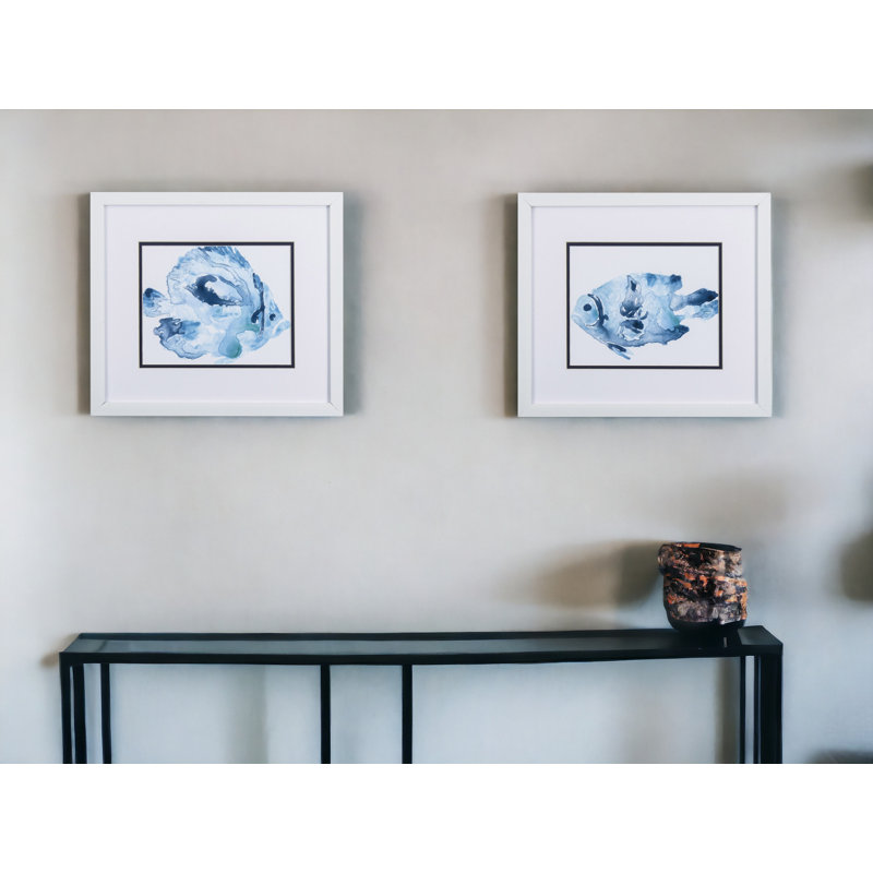 «Blue Fish A», ensemble de 2 cadres photo