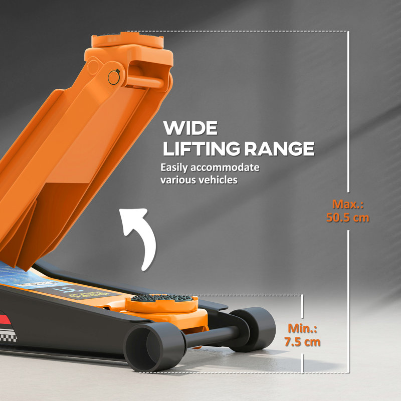 140cm H x 67.5cm W Car Jack with Wheels