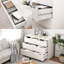 Commode 6 tiroirs pour chambre - blanc