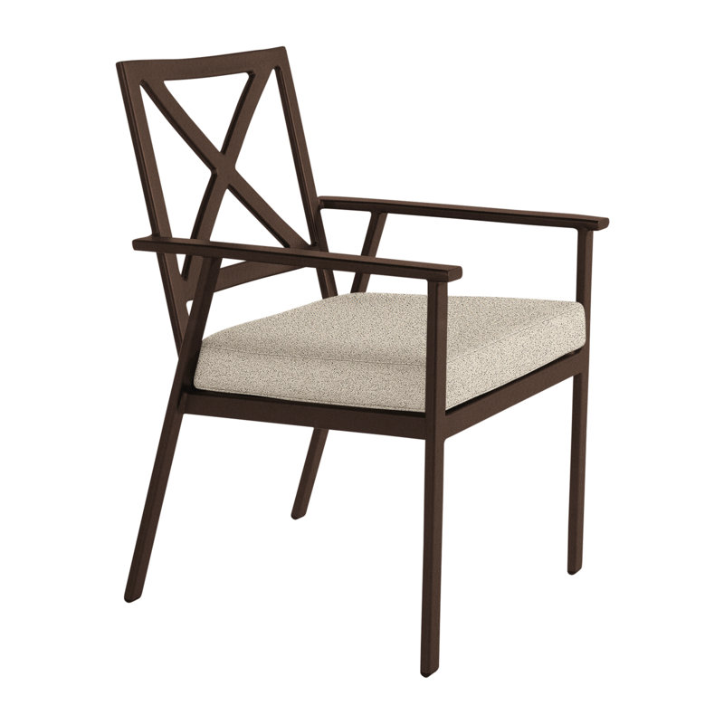 Marin Outdoor Dining Armchair, Copper Creek, Harris Stone