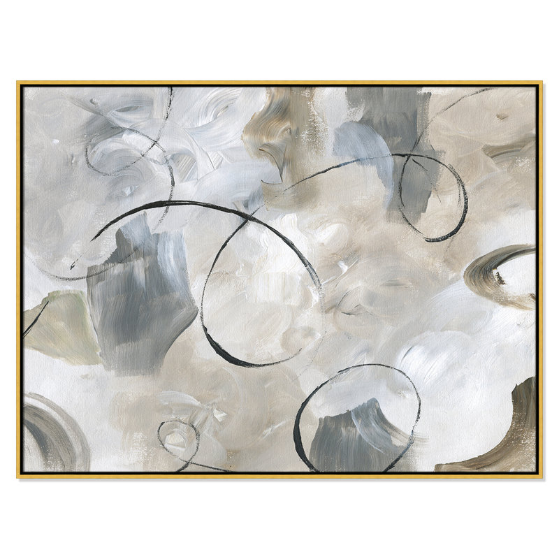 Staccato Crescendo Crescendo, reproduction d'art encadrée sur toile par Nan, H 37,5 po x l 49,5 po x P 2 po, Or