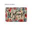Tapis rouge à motif floral festif, porte avant et terrasse, 24 po x 36 po Festival
