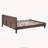 Solid Pine Queen Size Bed, Dark Walnut-1654718217