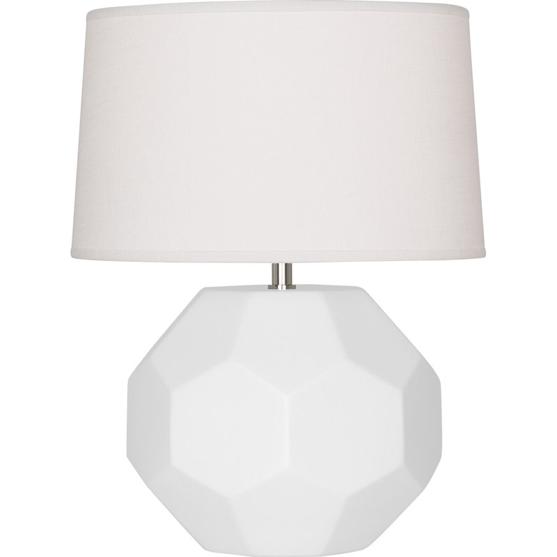Franklin Table Lamp, Matte Daisy, 16.5" H x 12.5" W x 12.5" D