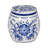 Decoraive Lavender Verbena Scented Candle for Living Room - Ceramic Chinoiserie for Bookshelf, Coffee Table, Bedroom - 5", Blue & White-1560965881