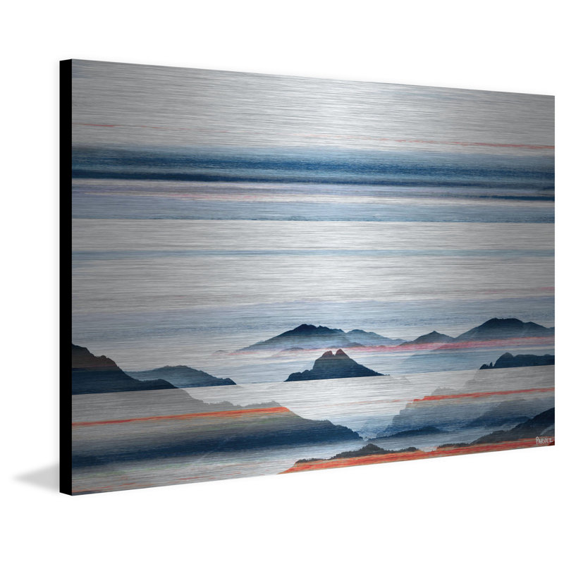 «Hidden Blue Mountains» par Parvez Taj - reproduction imprimée, H 40 po x l 60 po x P 1,5 po