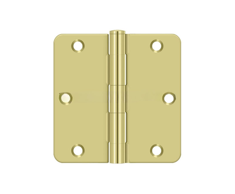 Steel Hinge, Polished Brass