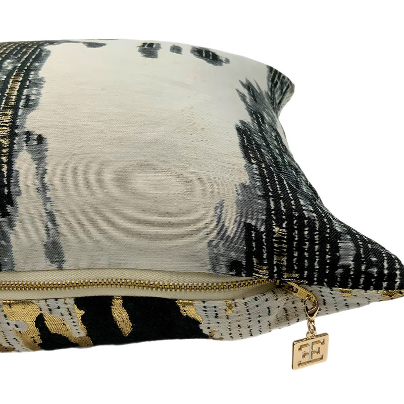 Mariah Lumbar Pillow Cover & Insert, Onyx