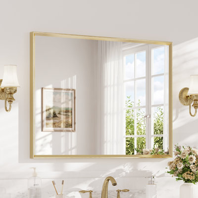Bathroom Vanity Mirror with Tempered Glass and Aluminum Frame
