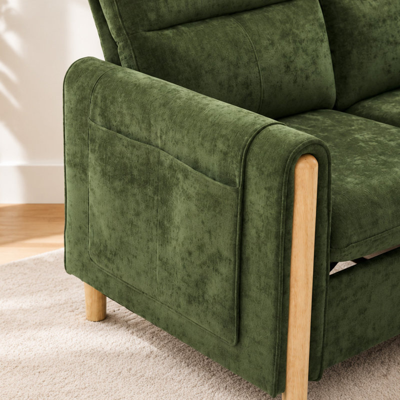 Canapé modulaire moderne de 79 po, canapé en chenille en L avec repose-pieds de rangement en forme de L, canapé rembourré avec poches latérales pour salon, appartement